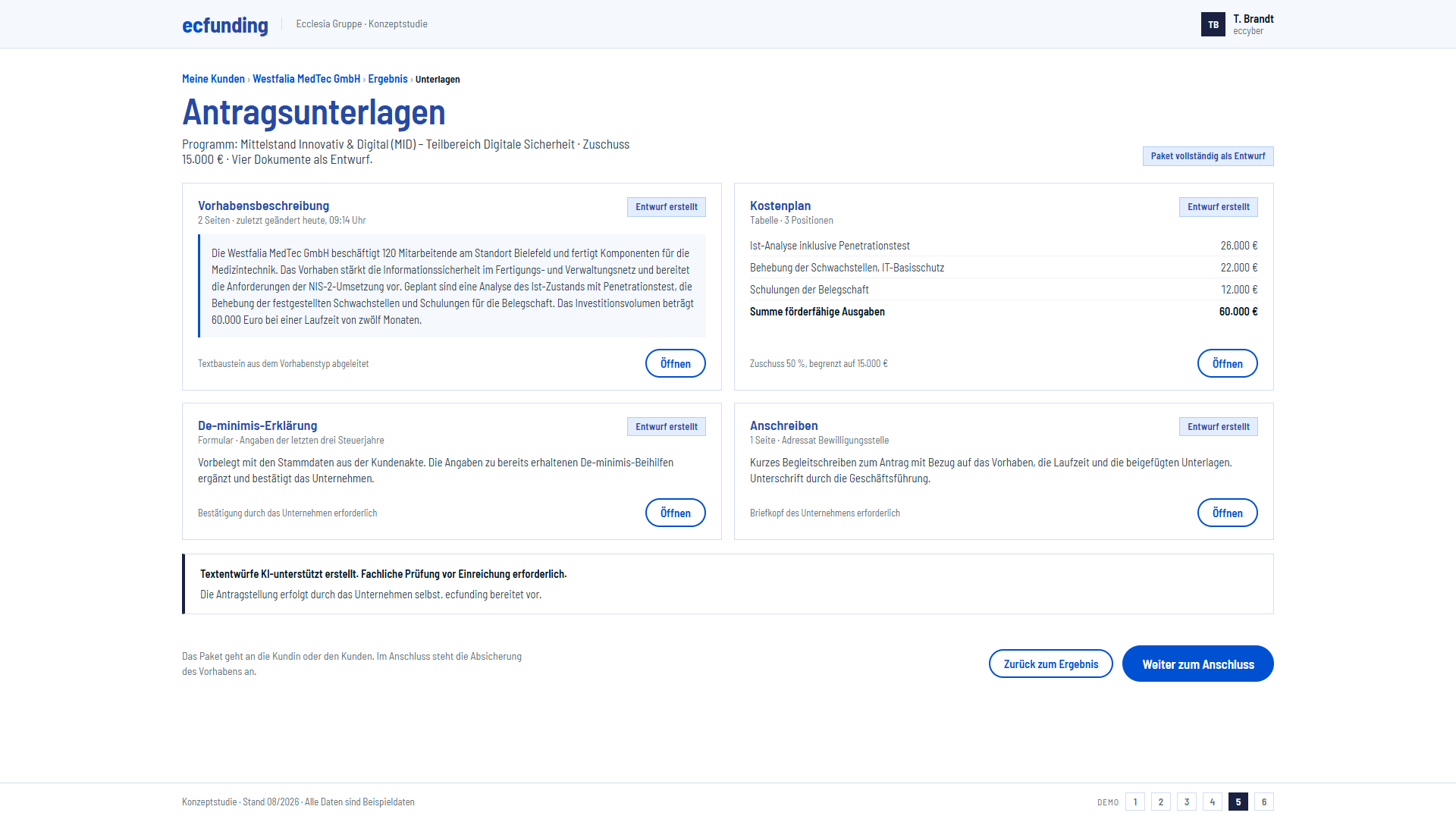 Antragsunterlagen
